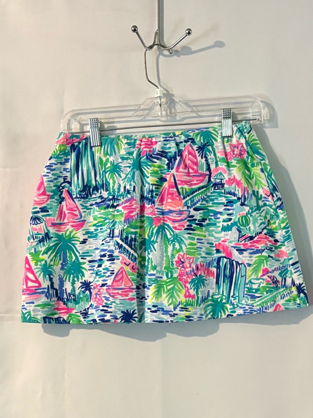 Lilly Pulitzer Tropical Sailboat Print Skort - Pink, Green & Blue
